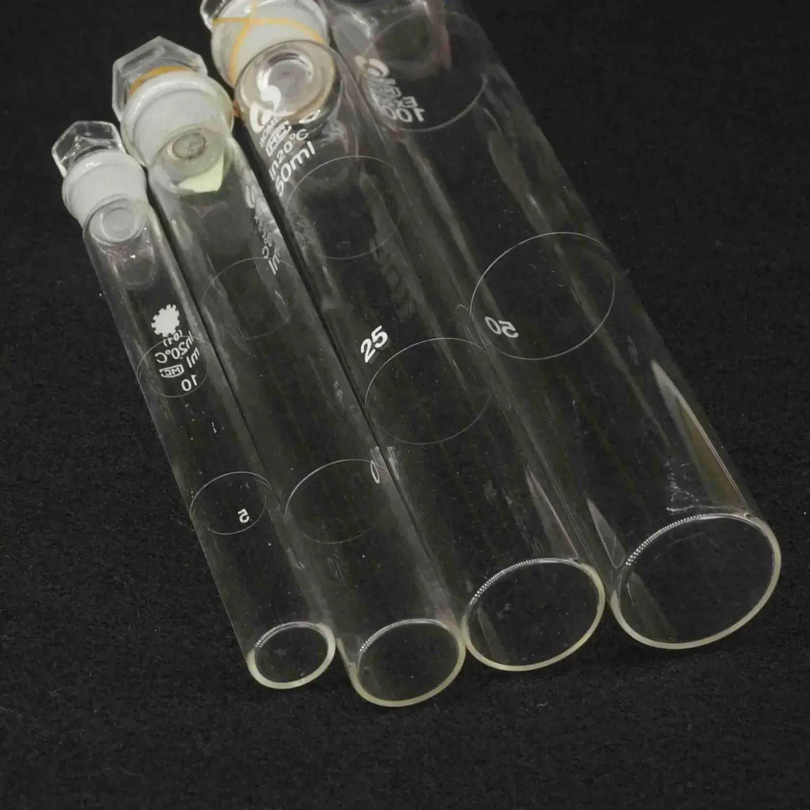 5ml 10ml 25ml 50ml 100ml Multiple Capacities Glass Colorimetric Tube with Stopper Transparent Color Comparison Tube