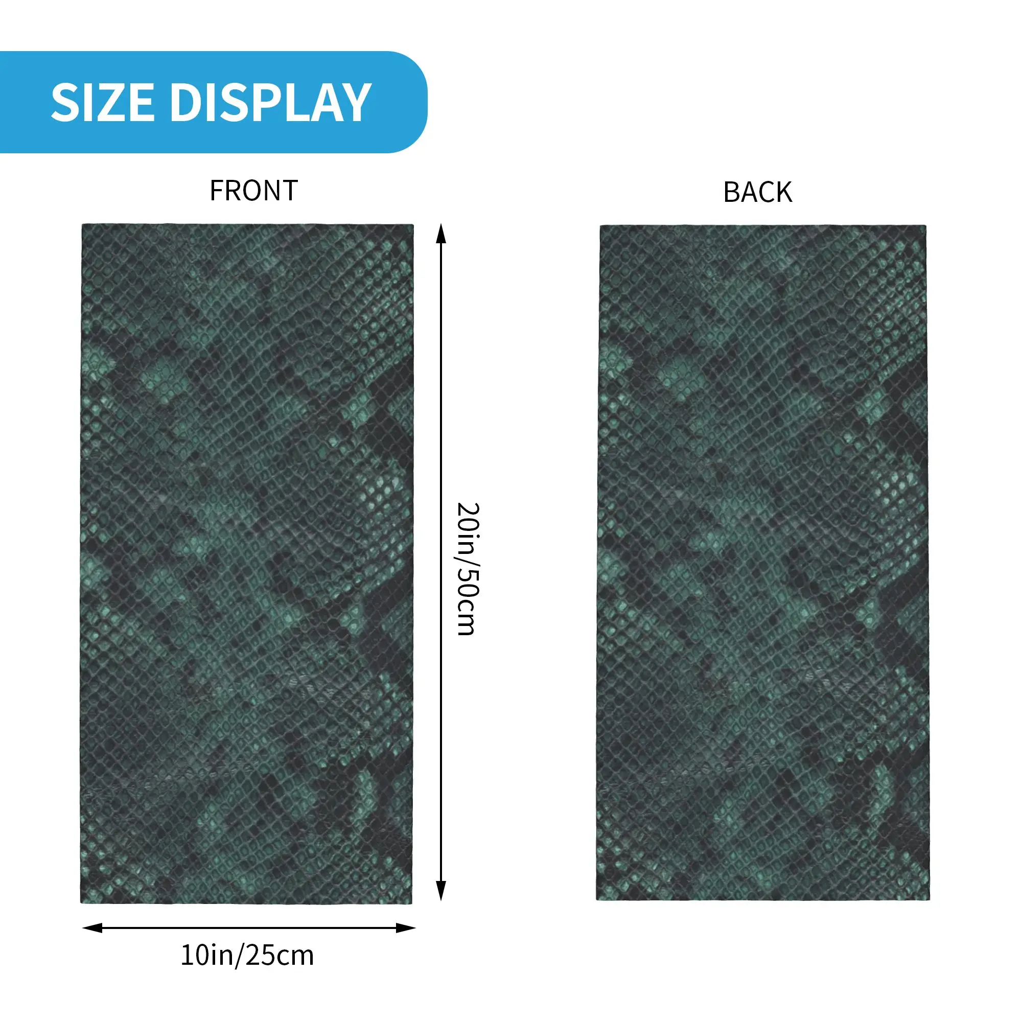 Snake Skin Reptile Bandana Neck Gaiter Printed Face Scarf Headband Running Unisex Adult Winter