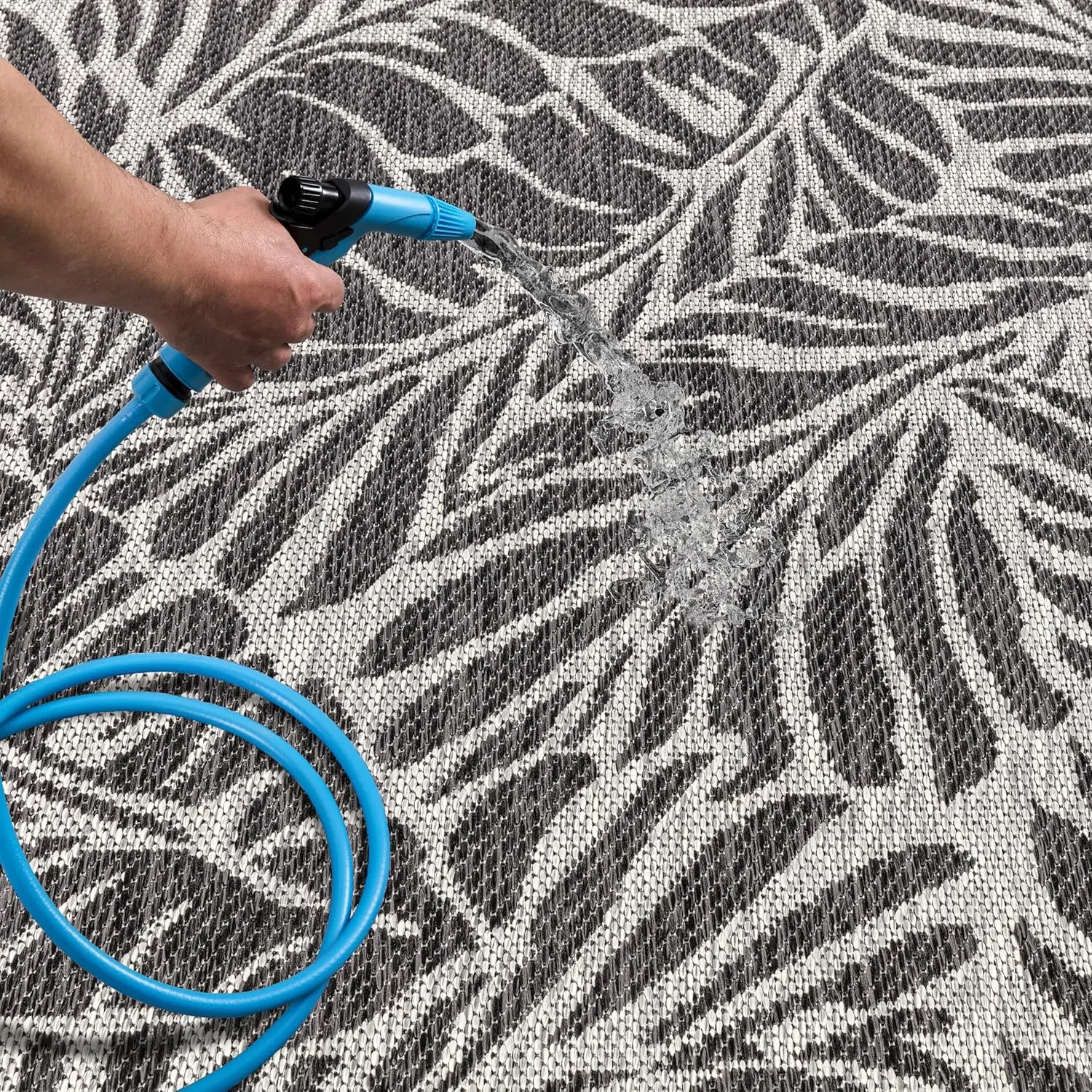 Keen Home Design Terrace Outdoor Area Rug - Washable Indoor/Outdoor Rug for Patio, Kitchen, Balcony, Beach, Deck and Porch