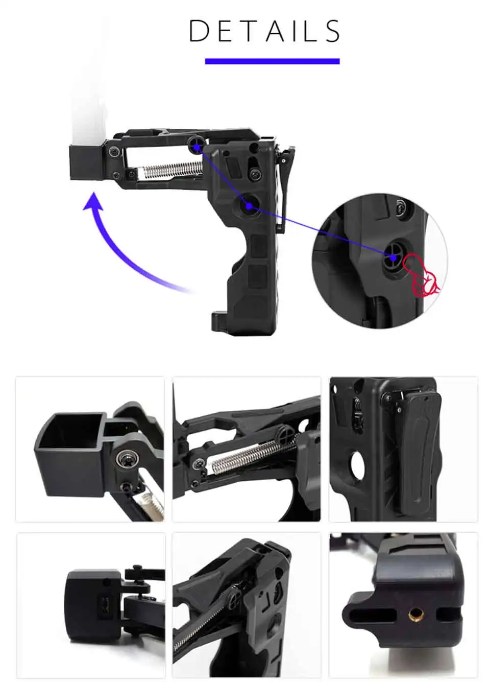 4-achse Z-achse Stabilisator für DJI OSMO Tasche Smartphone Gimbal Stoßdämpfer Halterung Expansion Stehen Unterstützung Halter – Detail 6