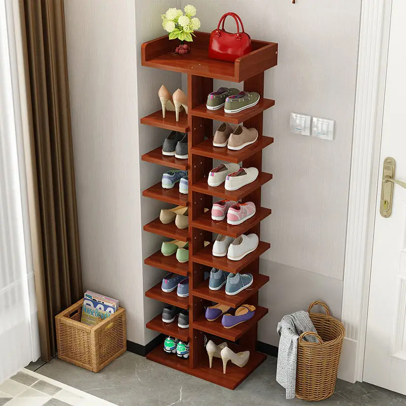 

Jiashihua multi-layer shoe rack simple storage rack storage cabinet creative rack entrance imitation solid wood