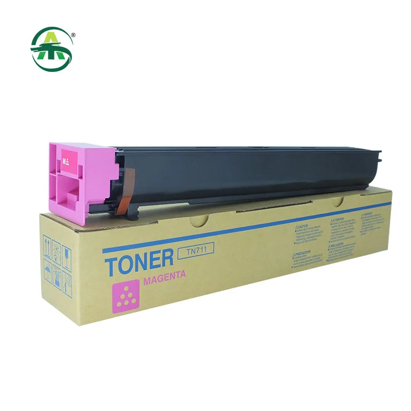 1PC TN711 TN Toner Cartridge For Konica Minolta Bizhub C654 C754 Toner Powder BK750g CMY500g  Compatible