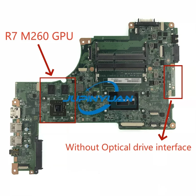 

For Toshiba Satellite S50 S55 S50T-B S55-B Series Notebook PC A000296900 DABLIDMB8E0 With I3/I5 R7 M260 GPU Laptop Motherboard