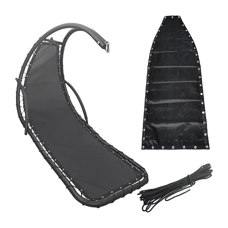 A25I-شبكة بديلة مقاومة للماء للفناء كرسي صالة معلق منحني مع حبل #5