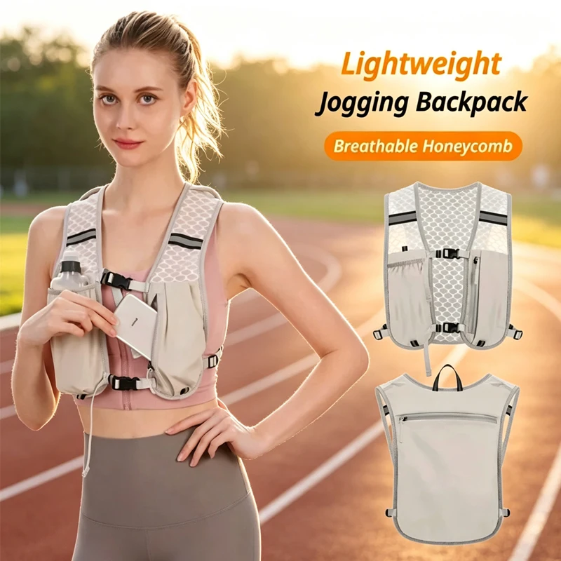 Biking Running Storage /.Vest Backpack; Lightweight Running Vest Reflective Hydration Water Chest Pack Phone Storage Pocket 2027