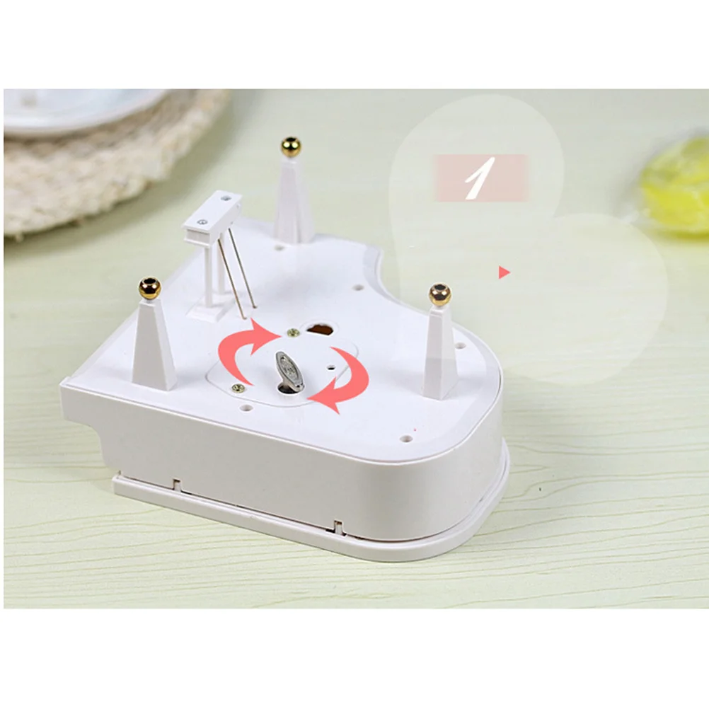 

Music Box Piano Design Rotary Ballerina Dance Fairy Musical Gift For Birthday Home Bar Office Decor Ballet Dancer White