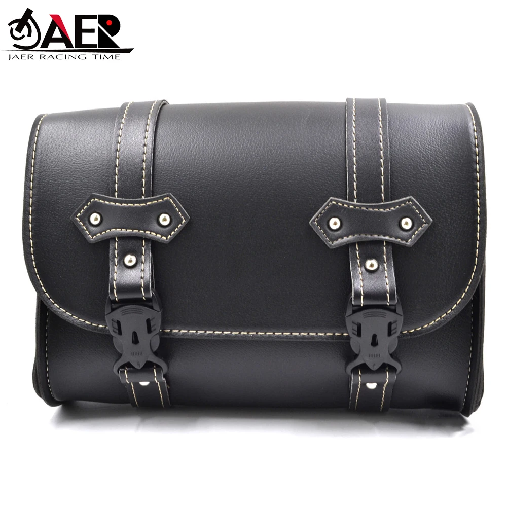Universal Motorcross Saddle Luggage Leather Storage Tool Pouch bag for Harley Motorcycle Saddlebag