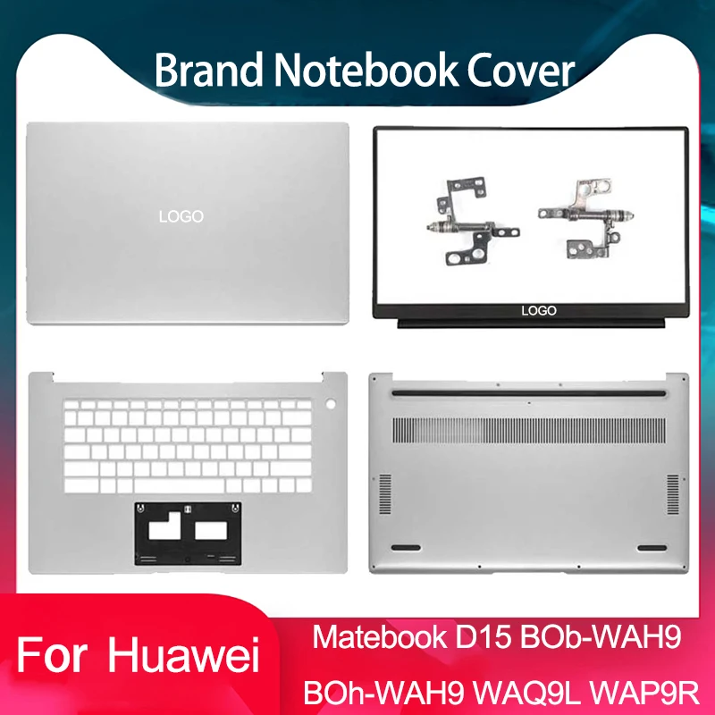 For HUAWEI MateBook D15 Boh-WAQ9L WAQ9R BohL-WFP9 BoB-WAH9 WAE9P Laptop LCD Back Cover/Front Bezel/Palmrest/Bottom Case Silver