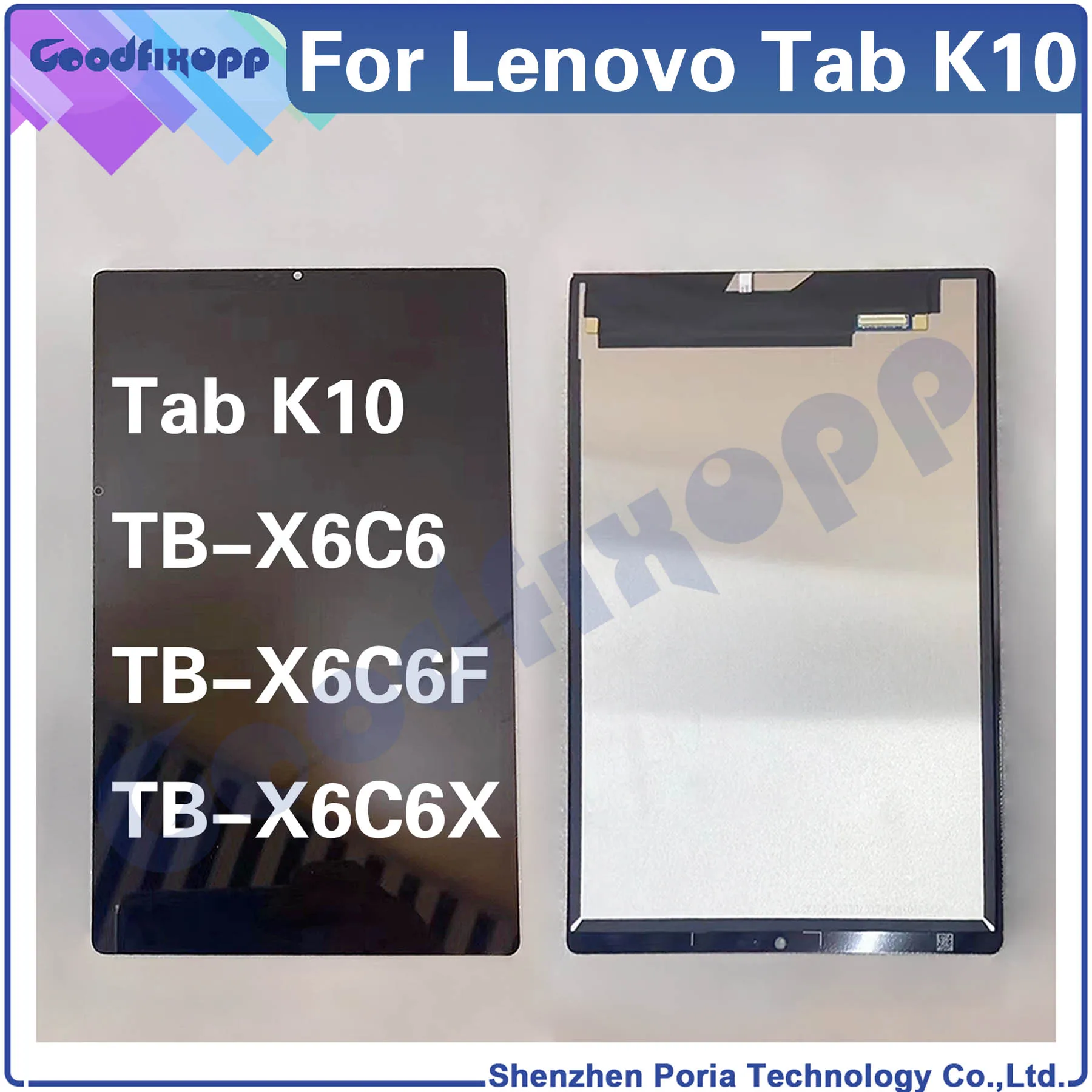 

For Lenovo Tab K10 TB-X6C6F TB-X6C6X TB-X6C6 X6C6 LCD Display Touch Screen Digitizer Assembly Repair Parts Replacement