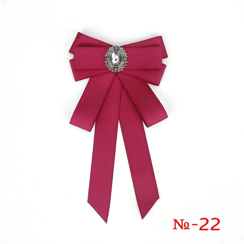 Modische Schwarze Schleifen-Krawattenklammer Rotes Diamant-Fliegeband Weiße Strass-Hemdfliege Geschenk für Damen Accessoires – Detail 23