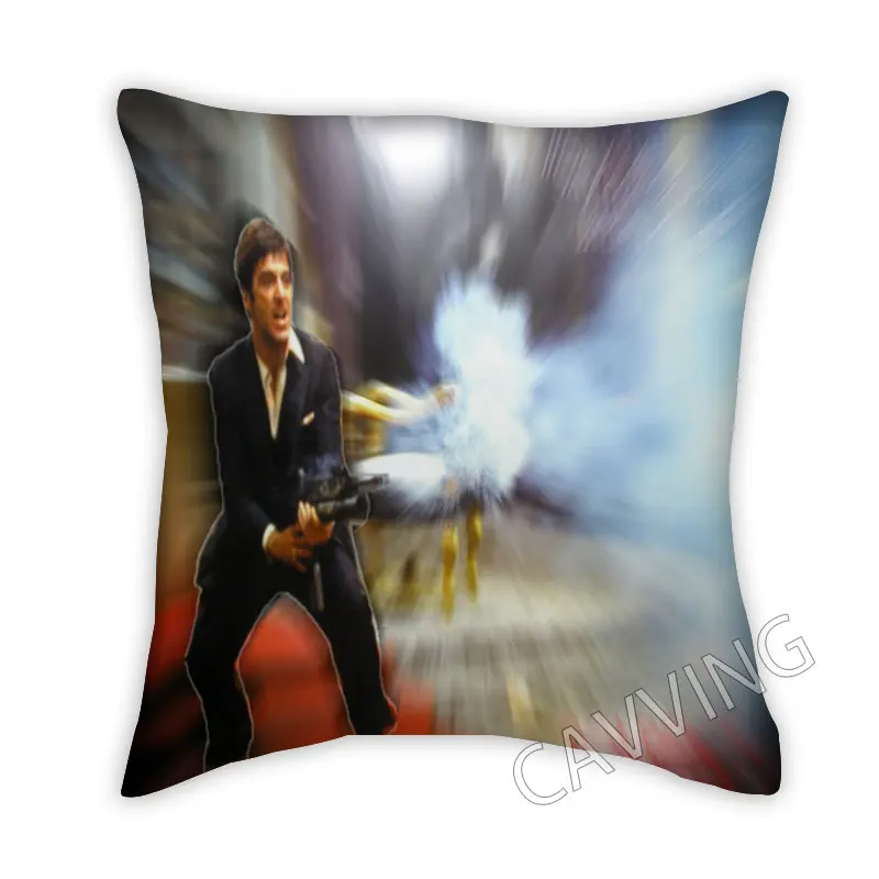 Scarface 3D Printed Polyester Decorative Pillowcase Throw Pillow Cover Square Zipper Cases Fan Gifts Home Decor  H01