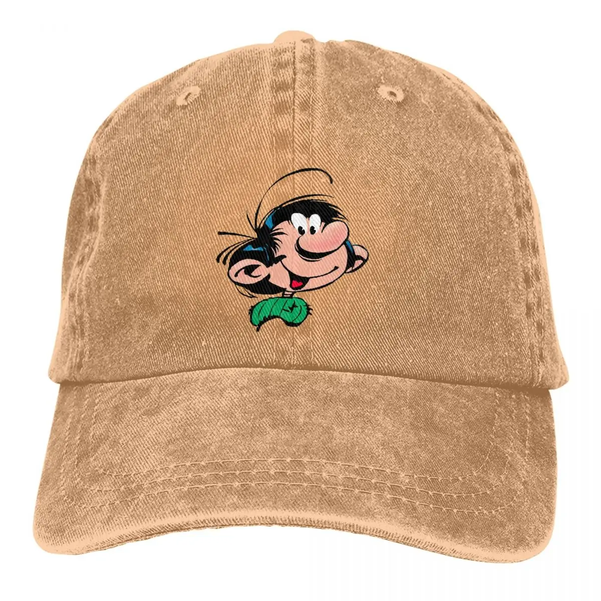 Gaston Lagaffe Comic Multicolor Hat Peaked Women's Cap Face Personalized Visor Protection Hats