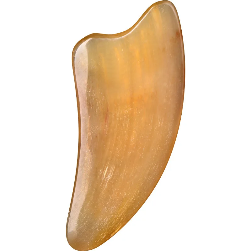 A placa gua sha de chifre espessada é uma ferramenta especial de beleza facial para todo o corpo e uma ferramenta universal de raspagem facial. É usado
