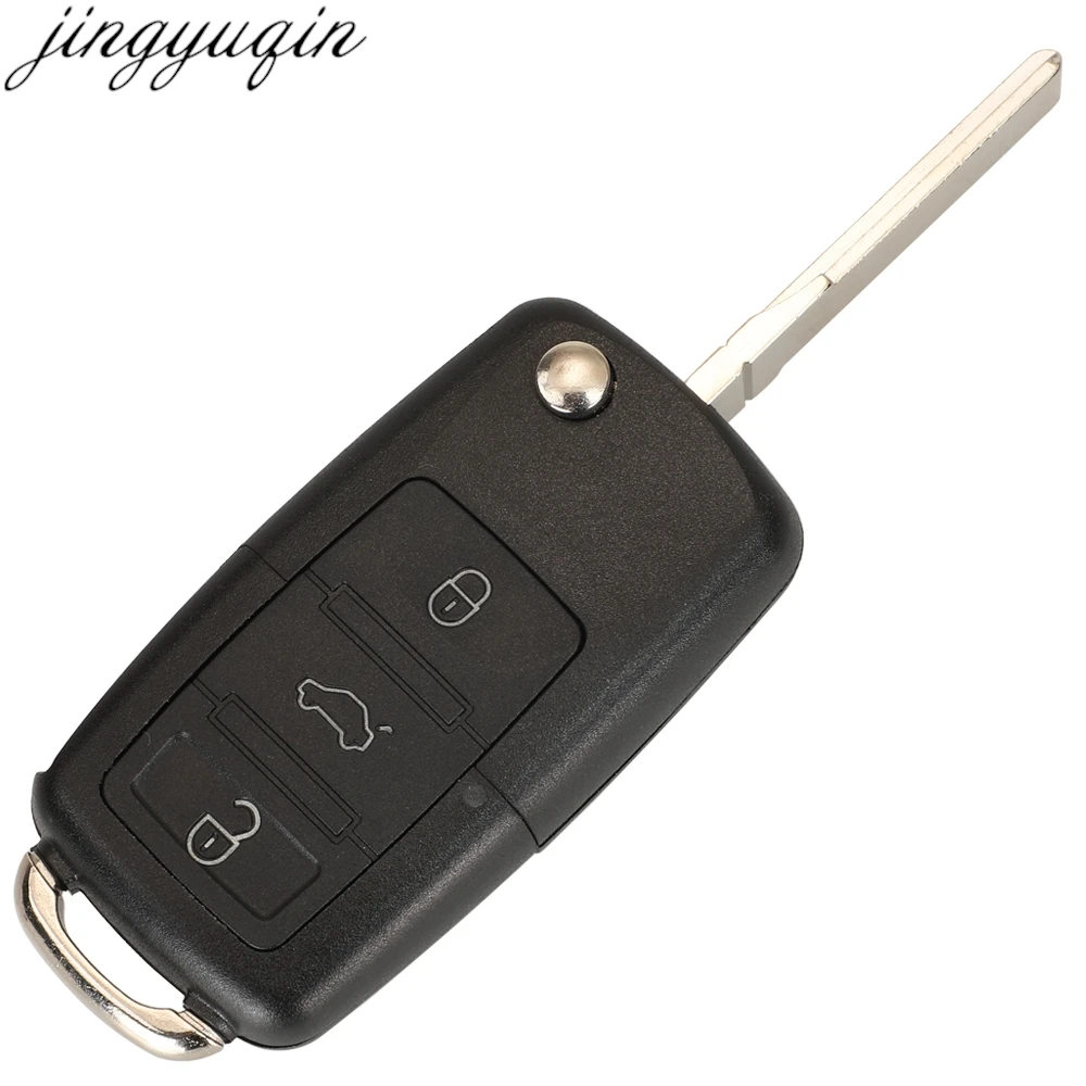 Jingyuqin 3 Button Remote Key 315MHz ID48 For VW Golf 4 5 6 Jetta Passat CC Tiguan Polo Beetle Touran 1J0959753DJ 1K0959753L