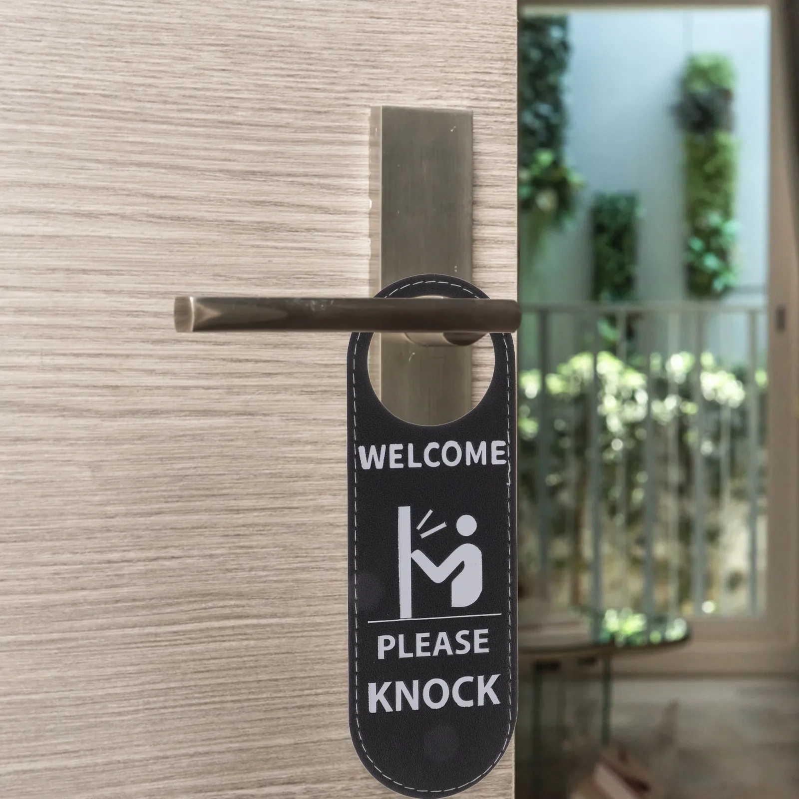 Divertido cartel para puerta de oficina, letrero 'Fuera de la Oficina' para estaciones de trabajo y habitaciones de hotel, material de PU resistente, recordatorio 'No molestar'
