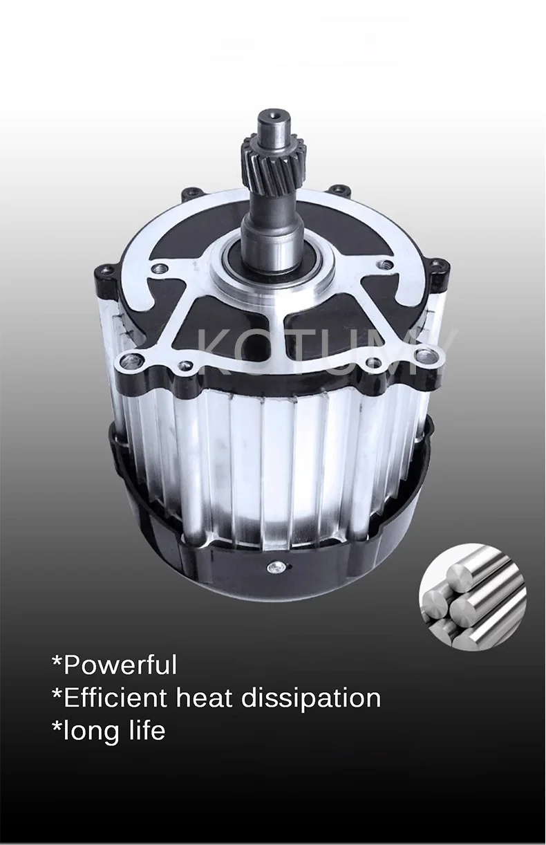Imagem -02 - Motor Diferencial sem Escova do Triciclo Elétrico Alta Velocidade 48v 60v 72v 1500w 1800w 3200rpm 3900rpm