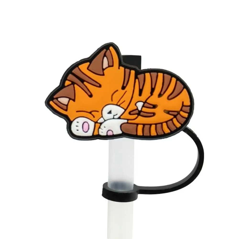 

Cat Series Silicone Straw Cover Cap 8/10mm Cute Straw Topper Recyclable Creative Straw Tips Drink Spill Prevention