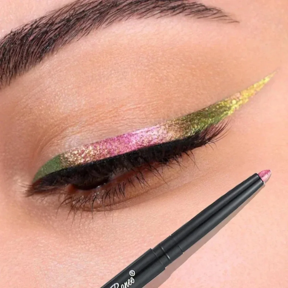 Glitter Aurora Eyeliner Pen Multi Chrome Eye Liner Lasting Shiny Metallic Eyeshadow Lying Silkworm Green Purple Makeup Pigment