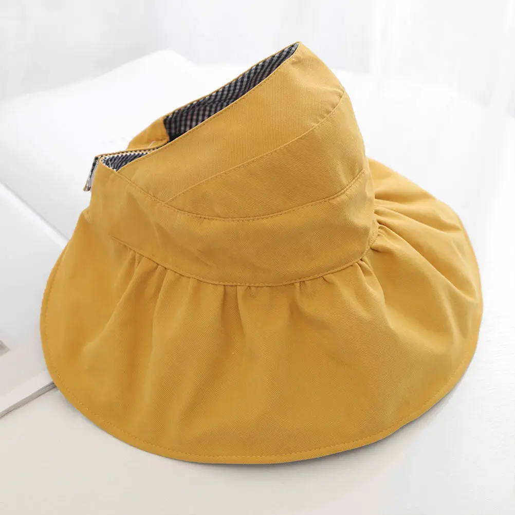 

1Pcs Creative Empty Design Sun Hat for Children Fashionable Cotton Wide Brim Foldable Summer Protection Hat for Outdoor