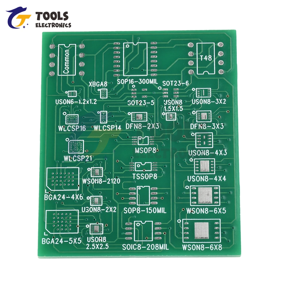 Scheda multifunzione 25 in 1 Adattatore universale SMD a DIP8 PCB a 4 strati per SOIC8/16 SOP8 DFN8 e altri pacchetti Conversione chip