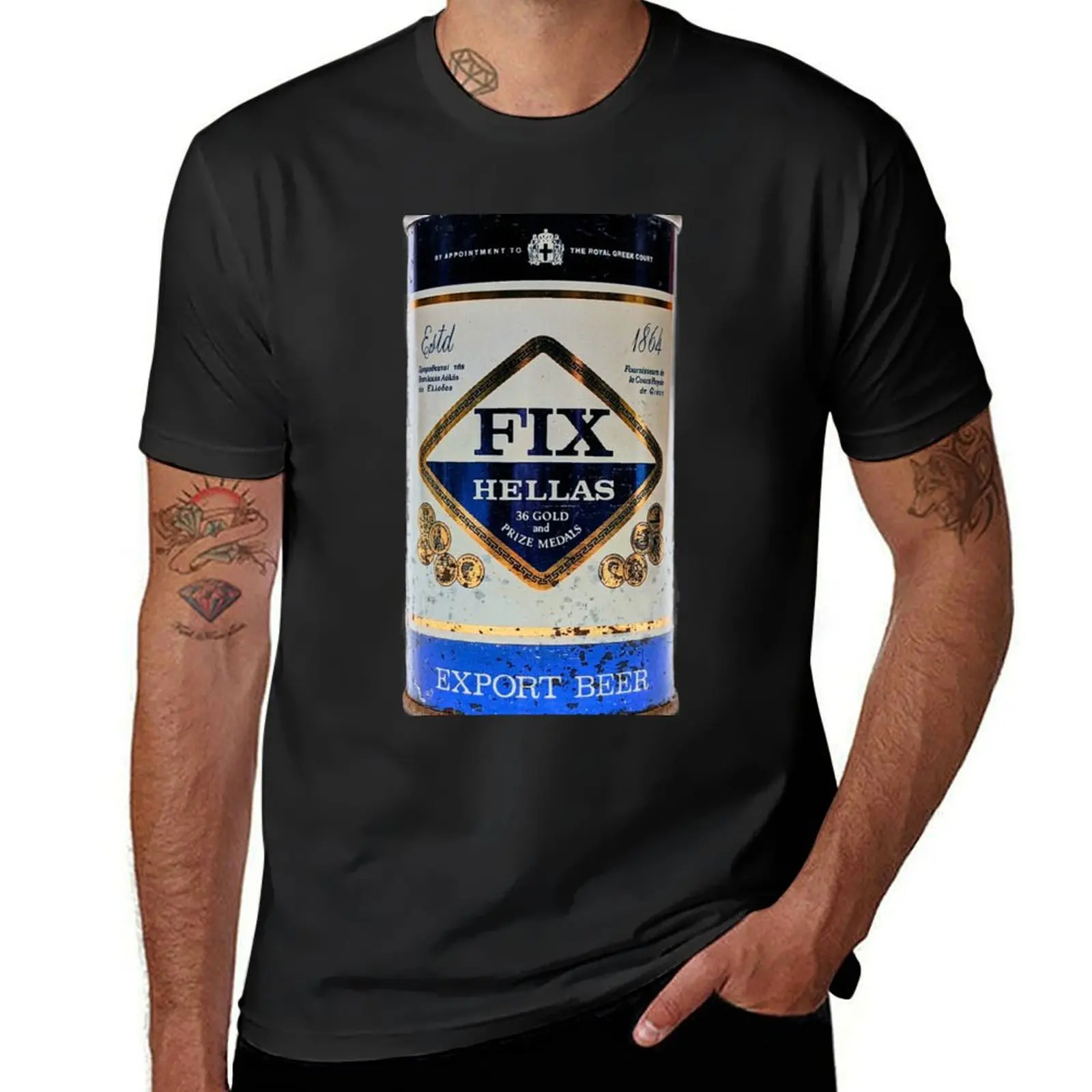 

Fix Hellas Beer Can T-Shirt plus size tops kawaii clothes T-shirts for men cotton