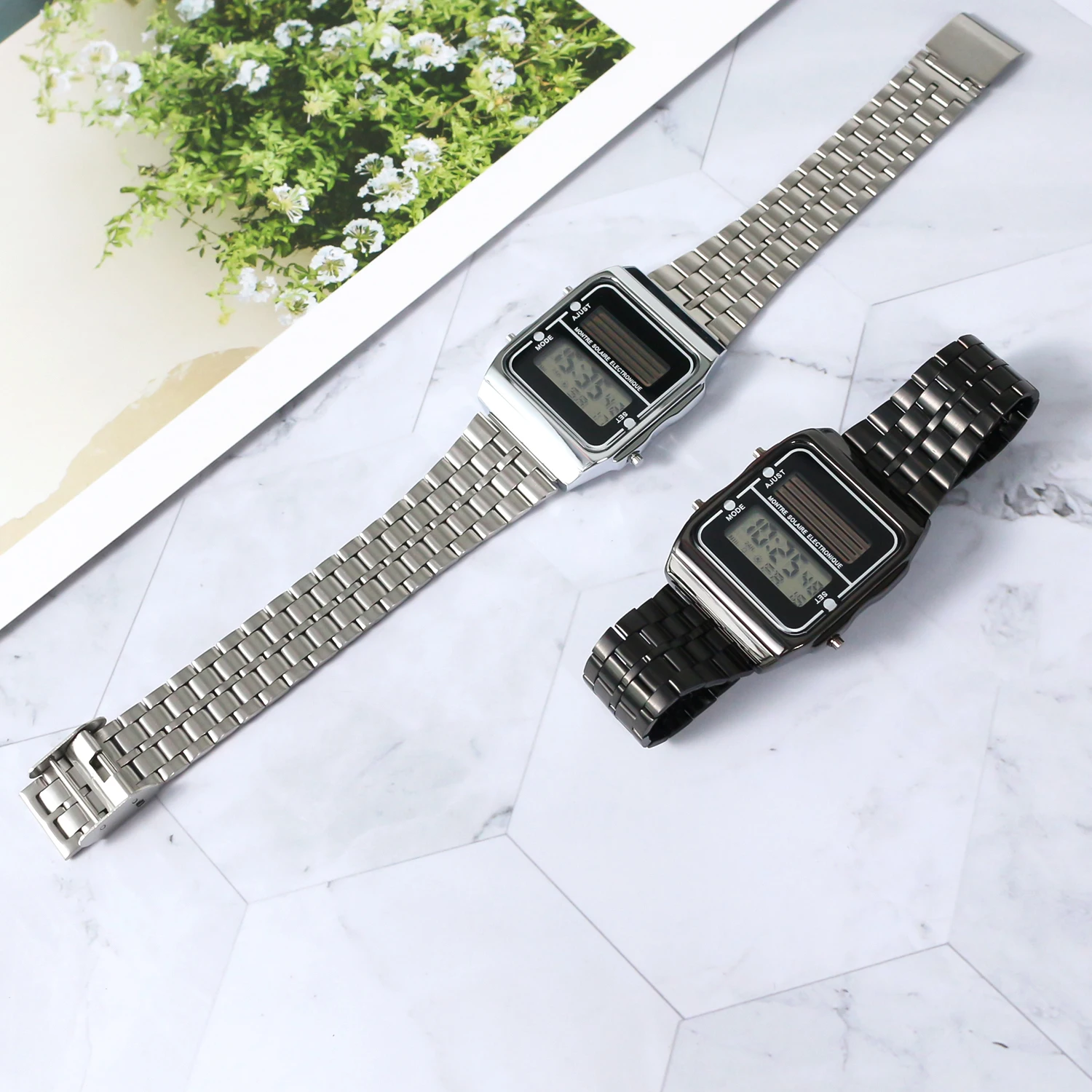 Jinrong 0732 solar charging man's digital electronics watches more than 720 days reloj hombre Led Watch waterproof to 30 Bar