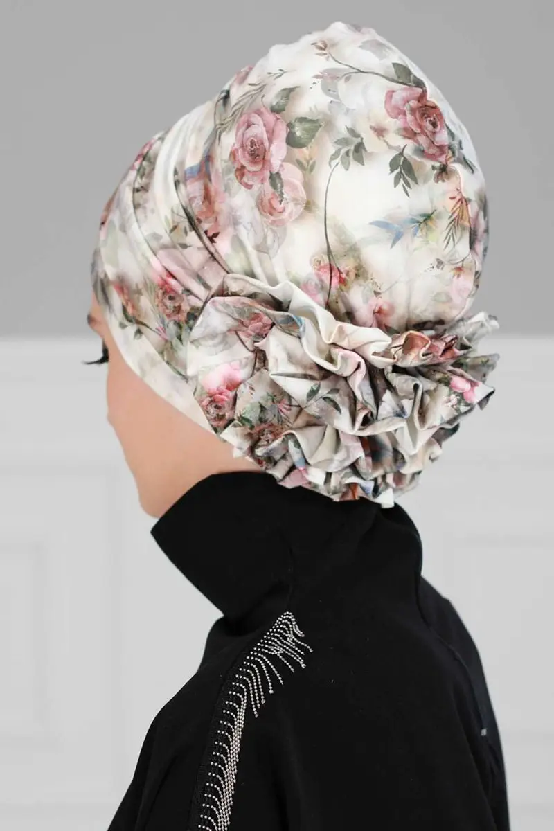 Cross Rose Bone Natuur Olive Patroon