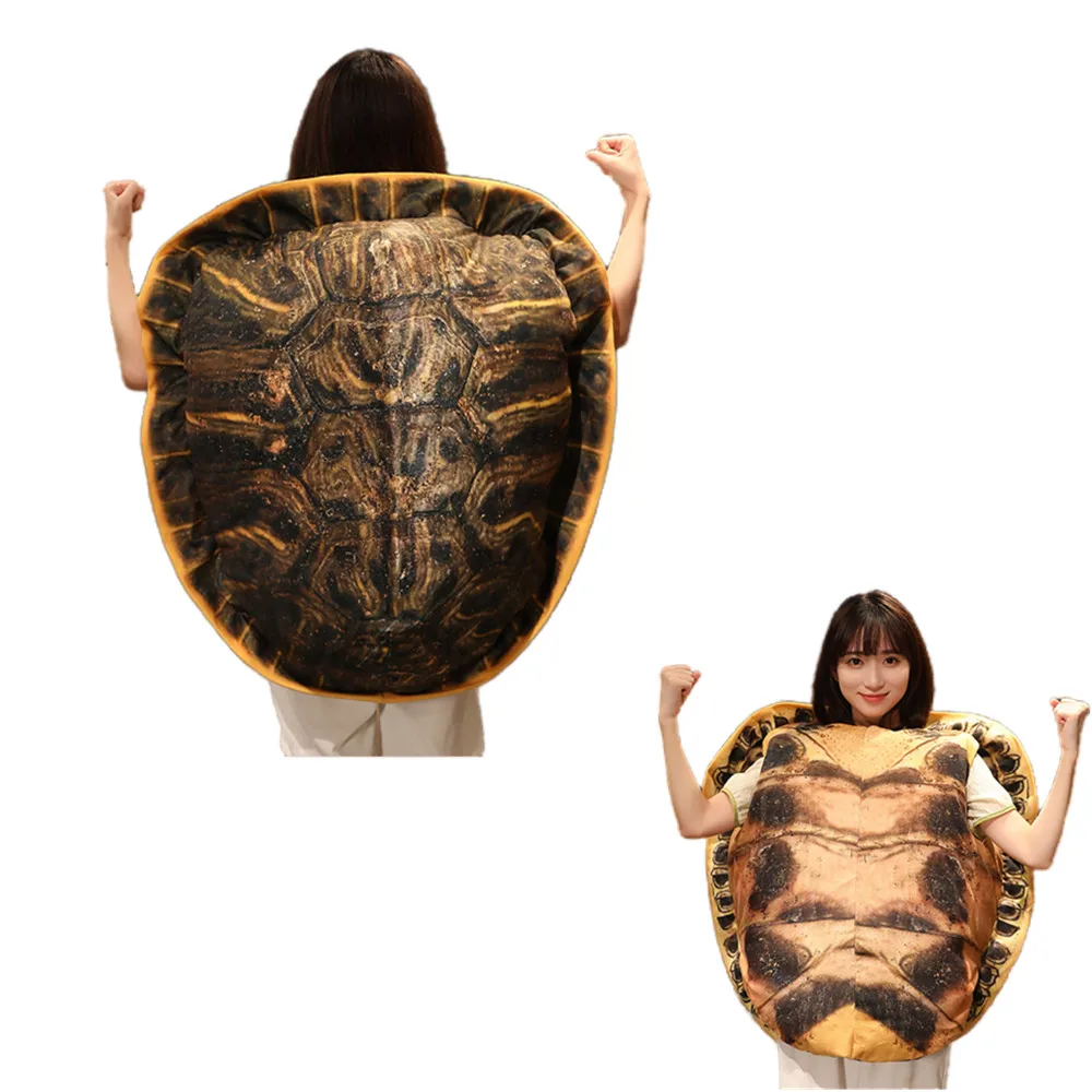 100CM Giant Removable Turtle Clothes Plush Toys Stuffed Soft Tortoise Shell Pillow for Funny Rave Party Creative Birthday Gifts