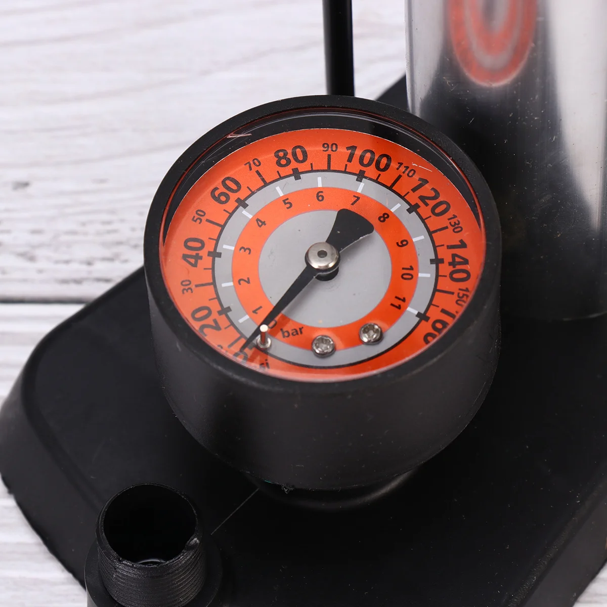 

Silver Bike Tire Floor Pump High Pressure Foot Pump Portable Bike Inflator for Outdoor Cycling Use Floor Pumps Inflator