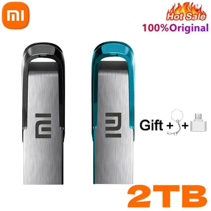 XIAOMI 2TB OTG 1024GB, Flash Drive logam 2TB USB 3.1 512gb 1TB, stik memori Tipe C Adapter hadiah baru