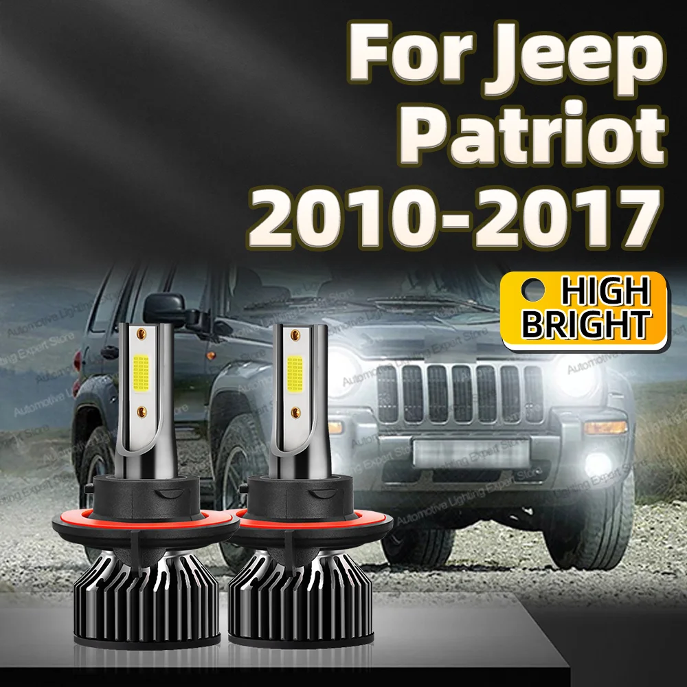 

2Pcs Car Headlight H13 9008 LED Bulb 30000LM Turbo Lamp For Jeep Patriot 2010 2011 2012 2013 2014 2015 2016 2017 HiLo Beam 6000K