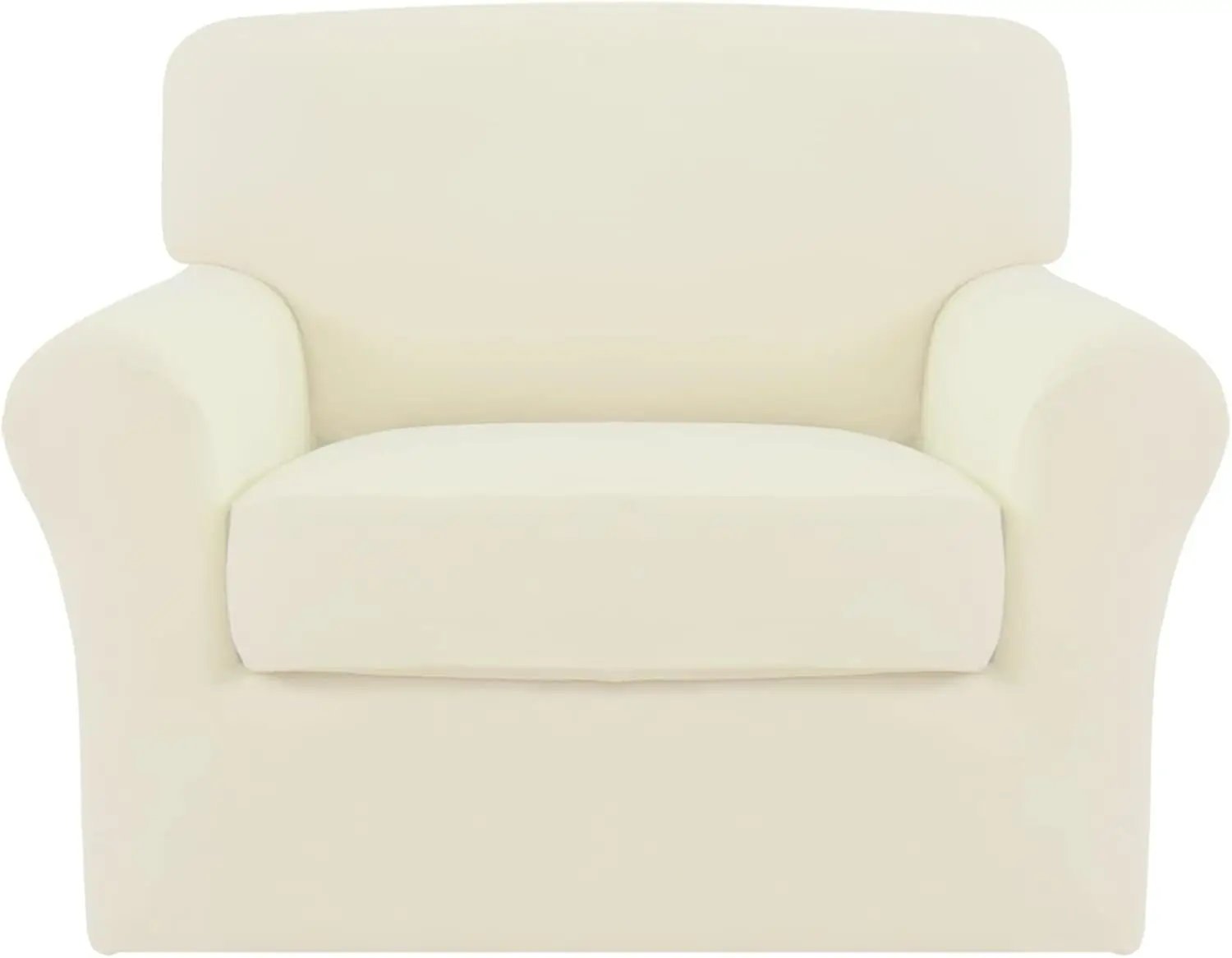 

2 Pieces Fleece Stretch Chair Sofa Slipcover Washable Sofa Couch Cover, Spandex Soft Fitted Furniture Protector, Kids, Pet, Dog