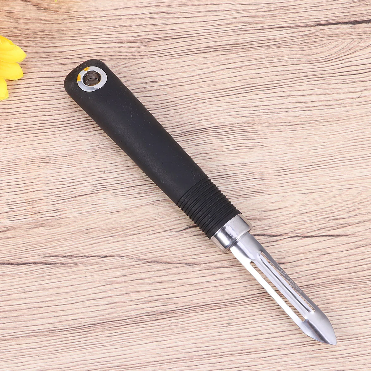 

Stainless Steel Peeler Non Swivel Dual Edged Fruit Vegetable Peeler Kitchen Tool Space Saving Hanging Hole for Carrot Potato