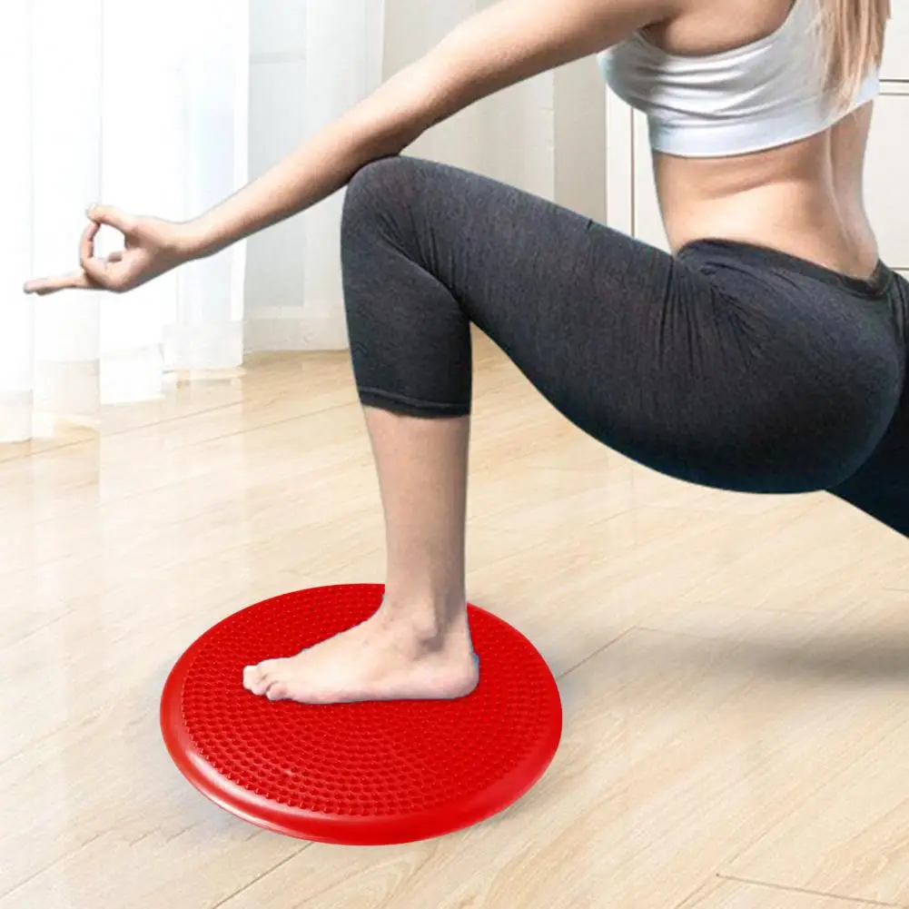 PVC Yoga Balance Mat with Pump Fitness Body Shaping Yoga Balance Pad Ankle Rehabilitation Physical Therapy Seat Massage Mat