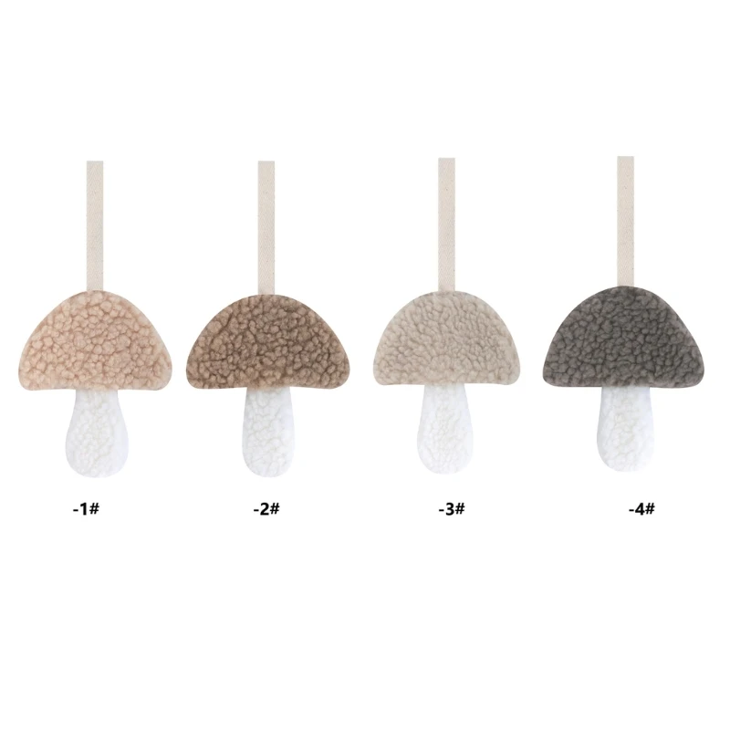 Pacifier Chain Plush Pendant Pacifier Clip Holder Cartoon Mushroom Crib Hanging Decorations Infant Pacifier Accessories