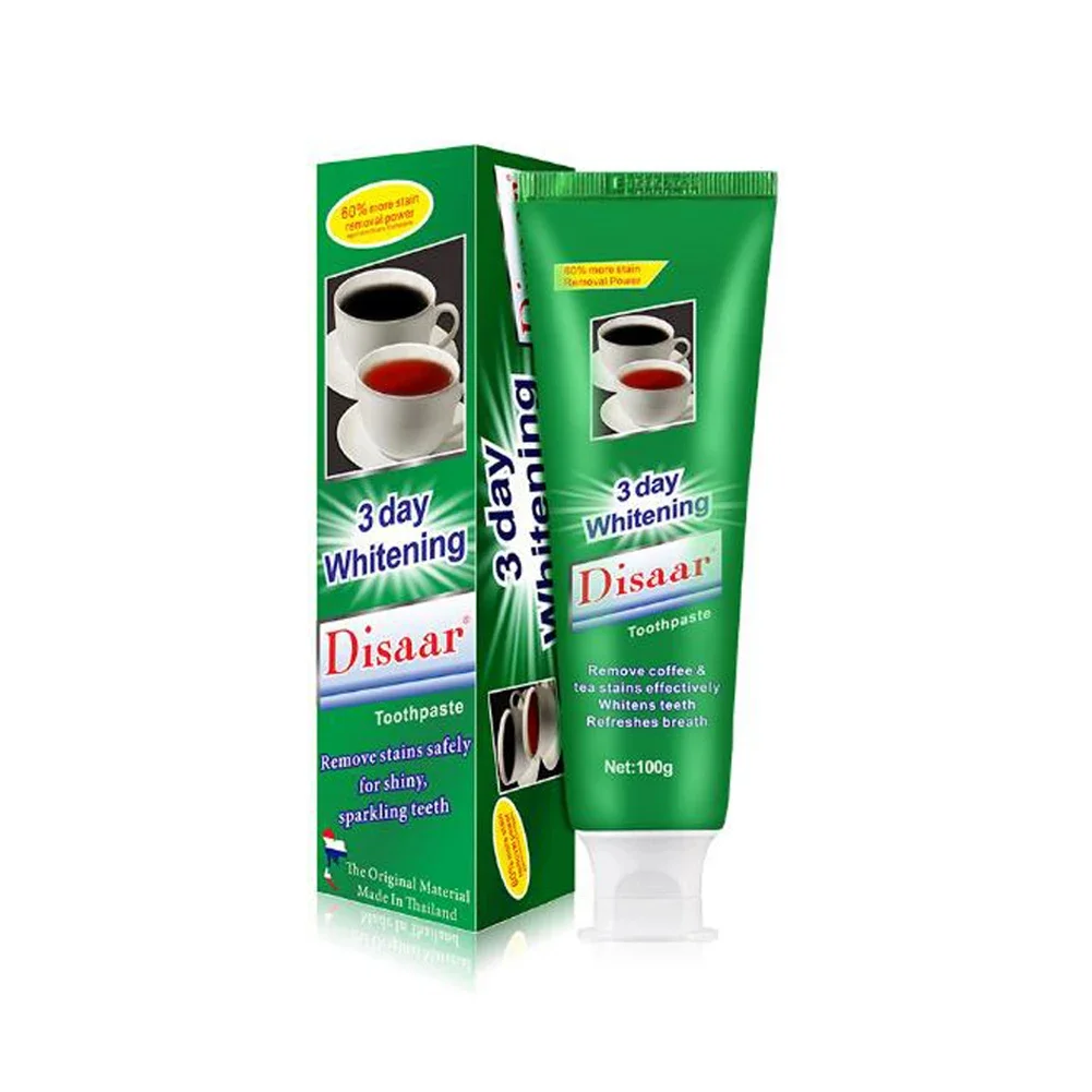 2Pcs Disaar Natural Herbal Mint Toothpaste 100g Oral Hygiene Teeth Whitening Toothpaste Disinfection Coffee Tea Stains Removal