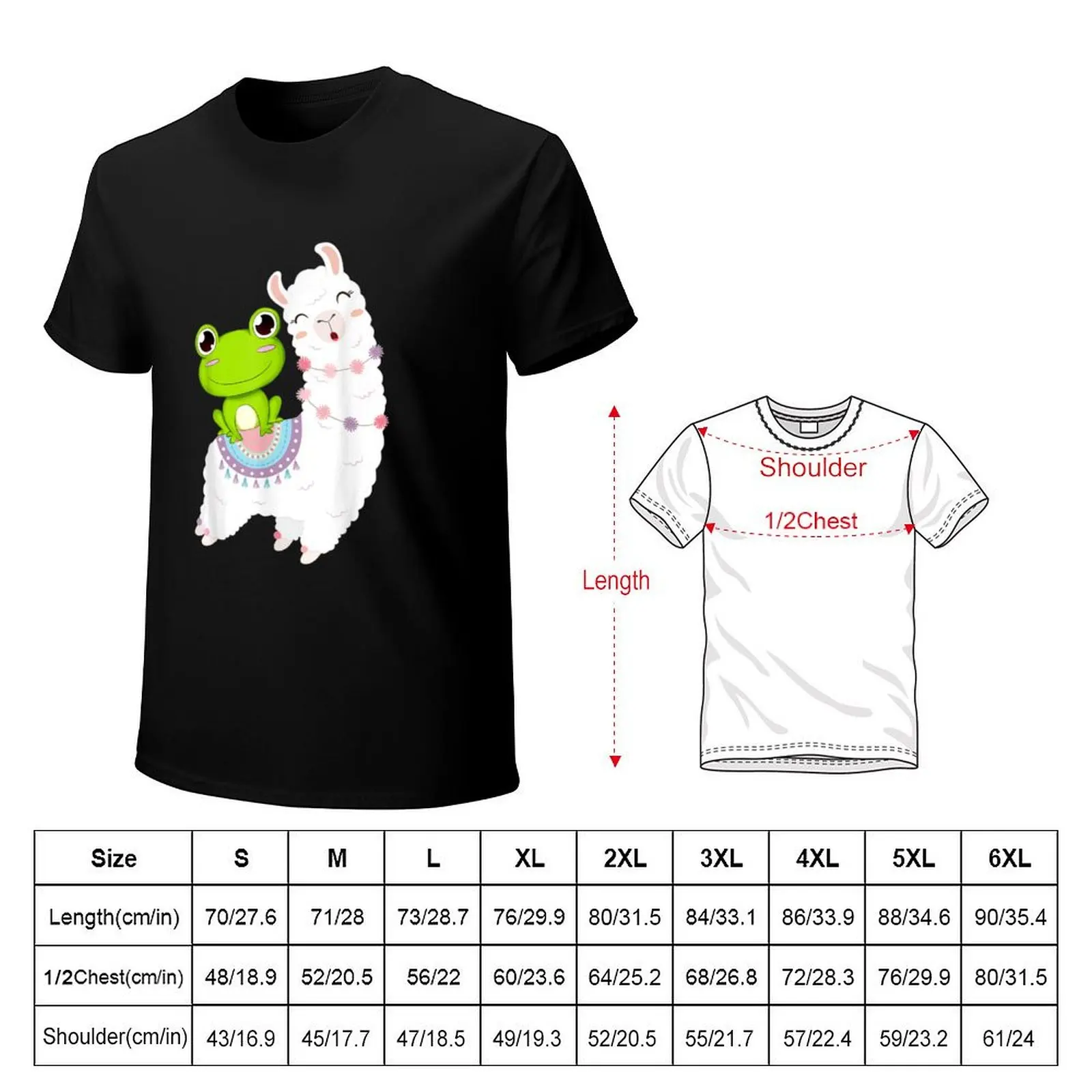 Frog Riding Llama Funny Frog Cute Gift Ideas T Shirt T-Shirt Casual Daily Graphic Tee