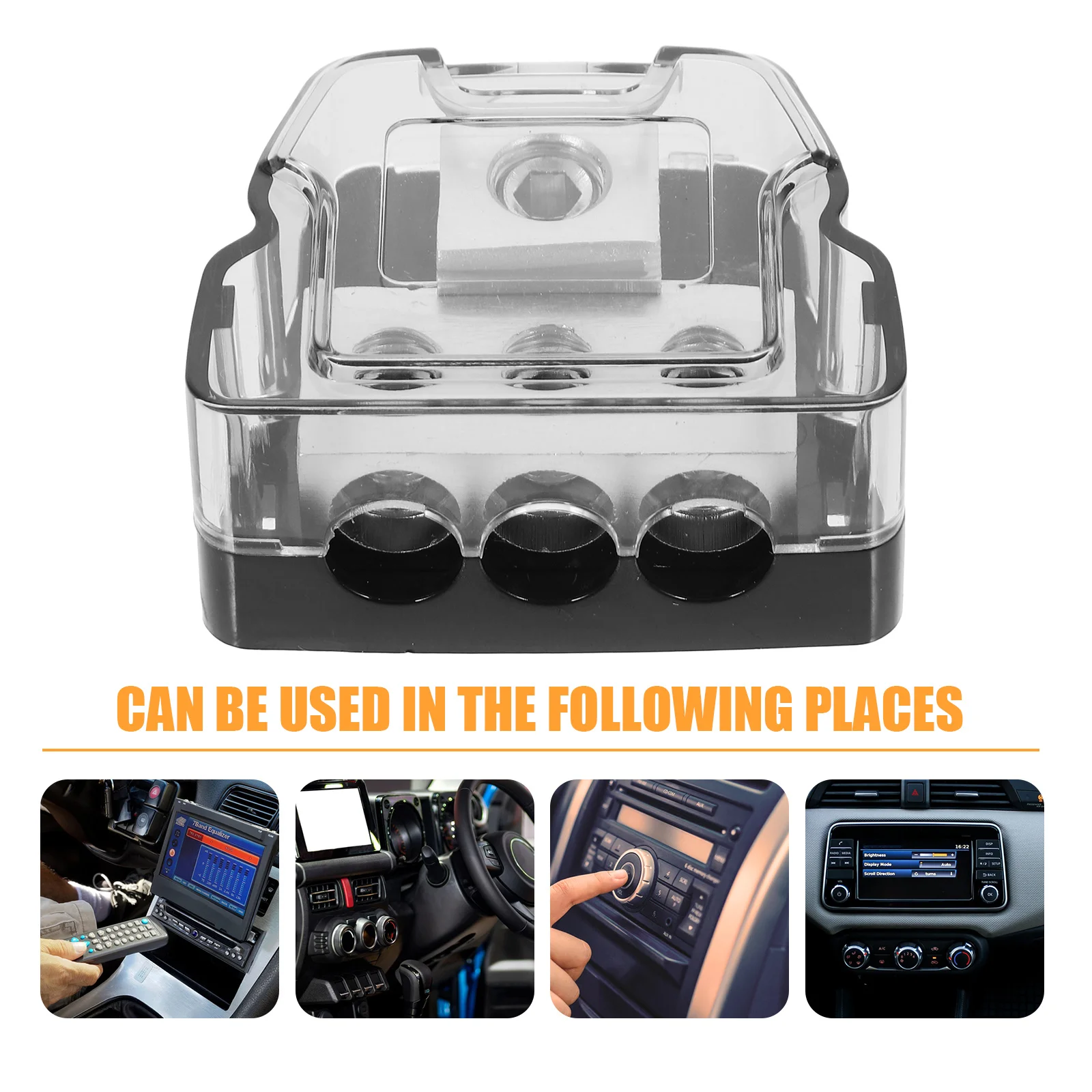 

Power Distribution Block Car Audio Amplifier Wiring Compact Space-Saving Corrosion-Resistant Ground for Automotive