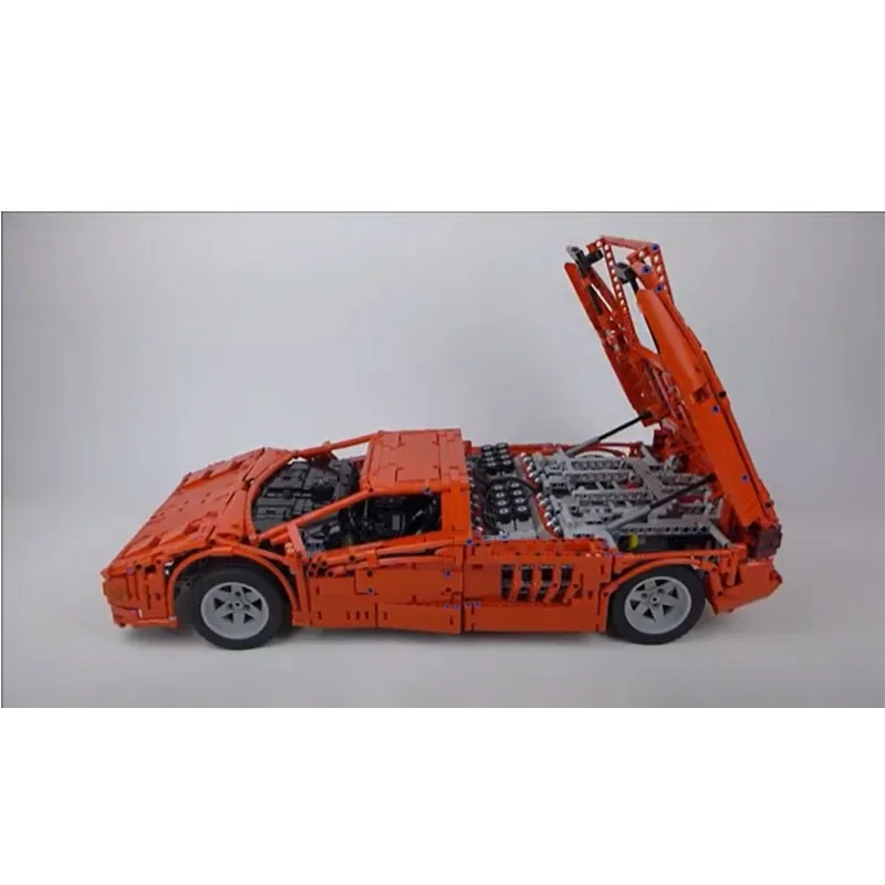 Blocs de construction d'assemblage de supercar rouge V16T, modèle • 3914 pièces, blocs de construction pour adultes et enfants, jouet personnalisé d'anniversaire, cadeau, MOC-26377