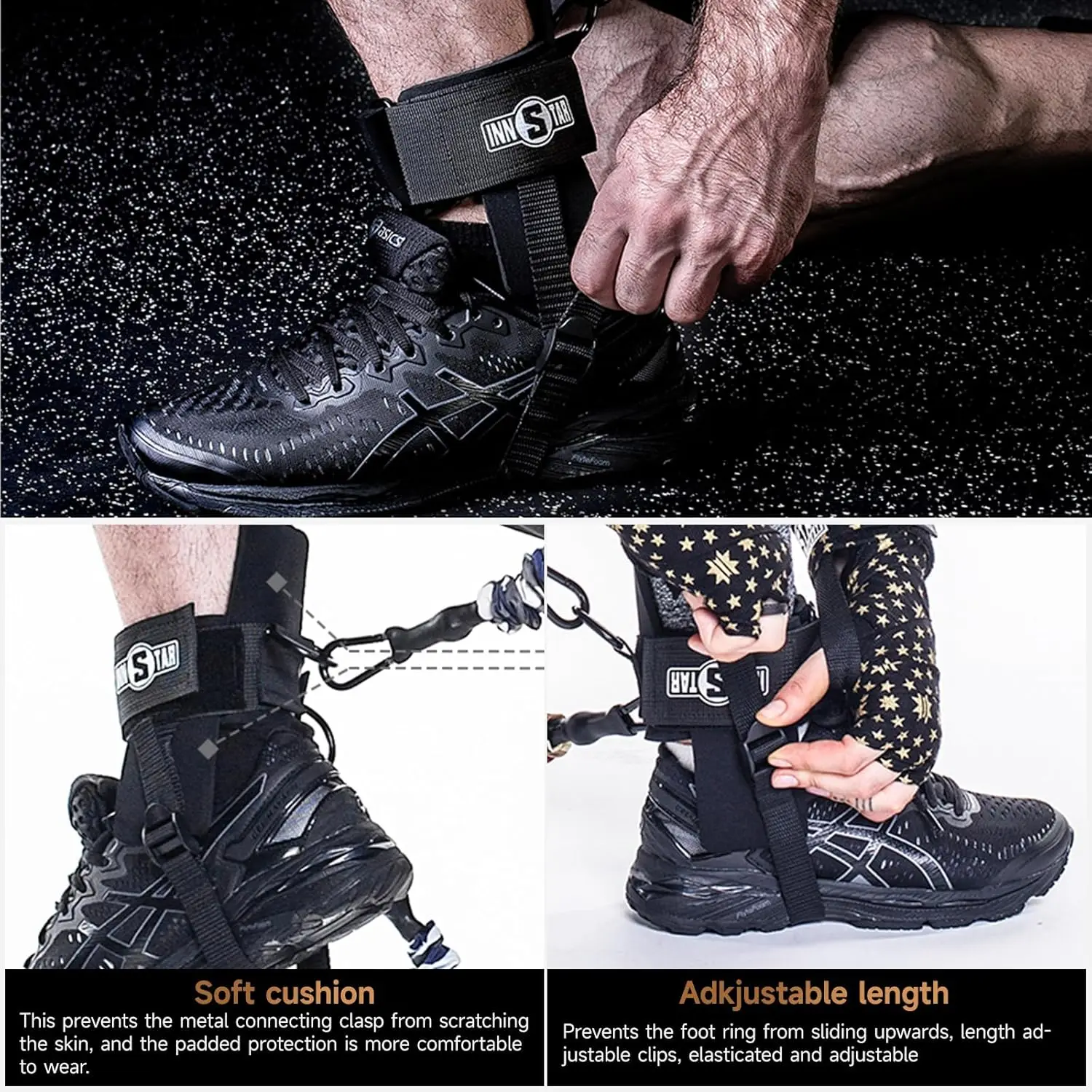 INNSTAR Vertical Jump Trainer Leg Strength Resistance Bands Set for Basketball Triple Jump Football Volleyball Training Provide