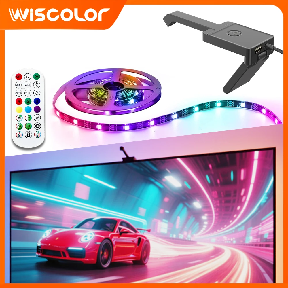 

Светодиодная RGB-лента с музыкальной подсветкой, USB 5В, для телевизоров, гибкая лента для игр, декор для спальни, управление через приложение, аксессуары для освещения