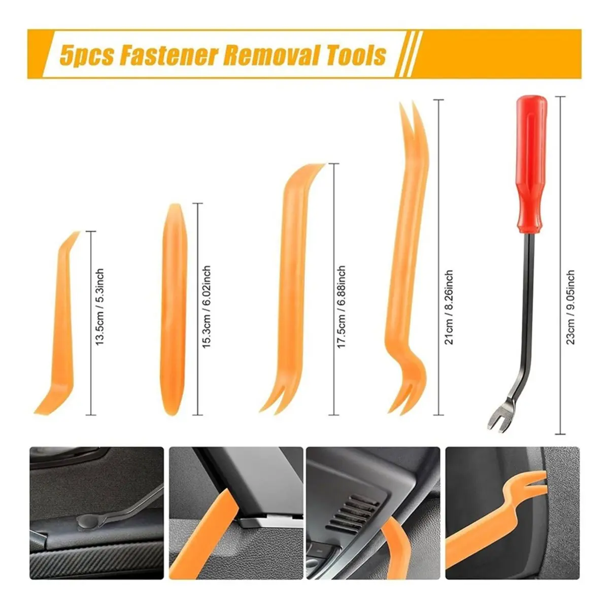 A1648K Car Retainer Clip Fasteners Kit, 32 Universal Sizes Nylon Bumper Mudguard Door Panel Clips with Cable Ties & Tool SUMMER