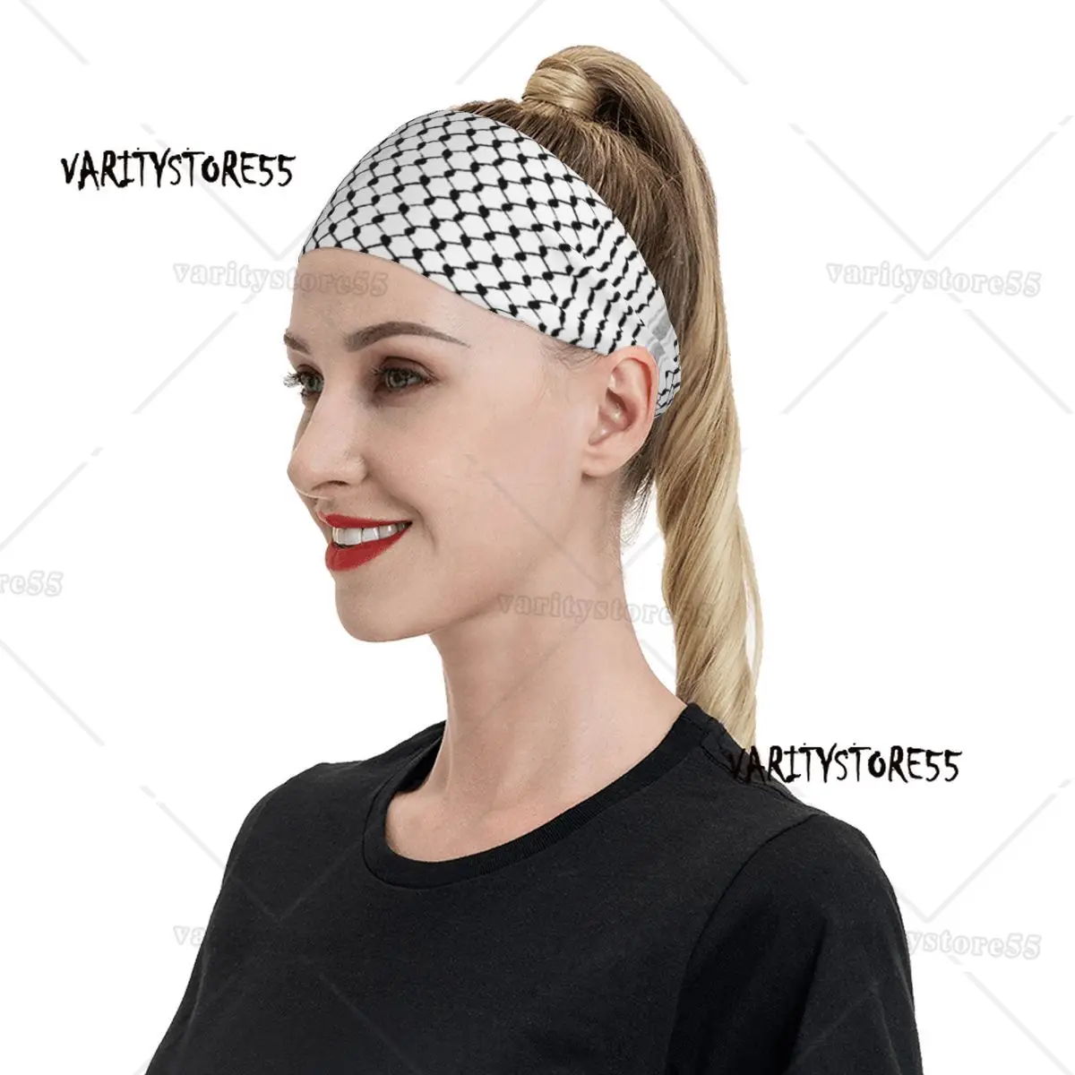 Hatta Kufiya Arabic Keffiyeh Sport Safety Sweatbands Sweat Headband Gym Fitness Hair Bandage Headwear Sweat Wash Bands