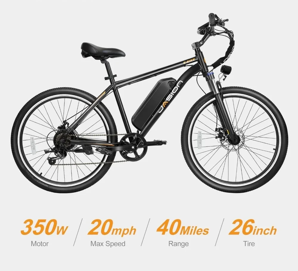 Electric Bike for Adults,360Wh Removable Battery,40ML 20MPH Commuting Electric Mountain Bike,350W Brushless Motor Electric Bike