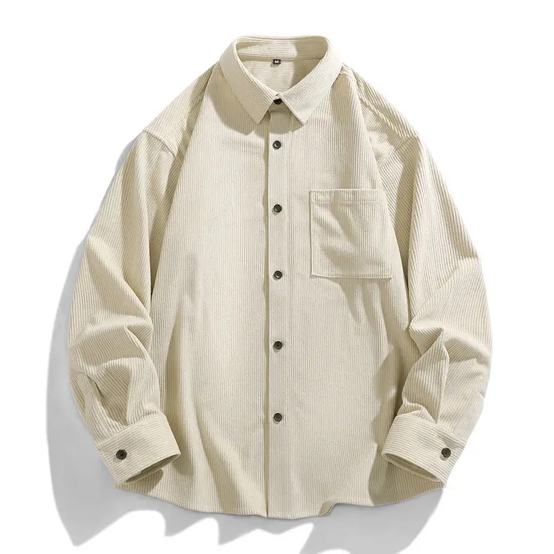 

Японская уличная модная вельветовая рубашка высокого качества в стиле хип-хоп для мужчин в стиле ретро для пар, повседневное пальто в стиле Харадзюку с длинными рукавами, мужские топы