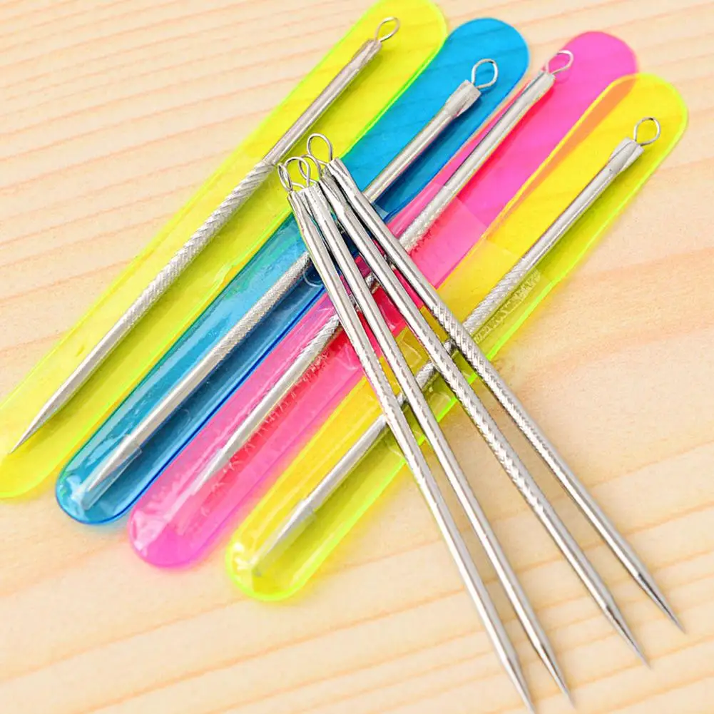 1pc Blackhead Comedone Acne Pimple Blemish Extractor Remove Needles Skin Care Stainless Steel Tools Pore Cleaner Remover Fa C5j8