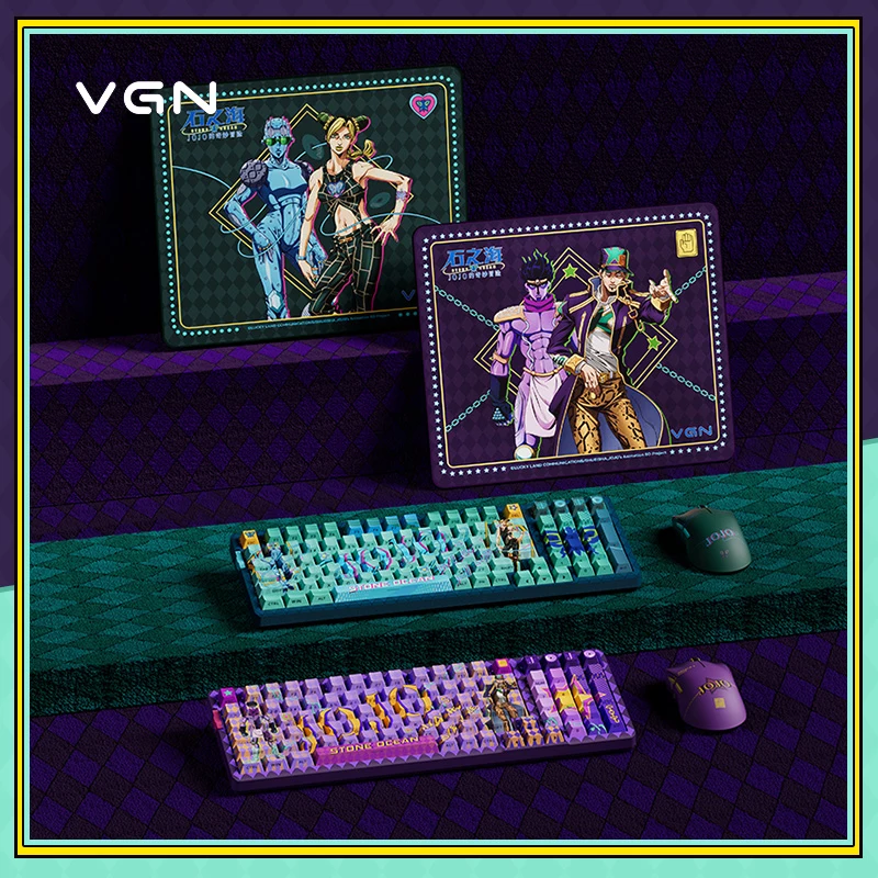 Vgn V98pro V2 Keyboard Dragonfly F1pro Max Co-Branded Customized Game Mechanical Keyboard Mouse Pad Set Boy Christmas Gift