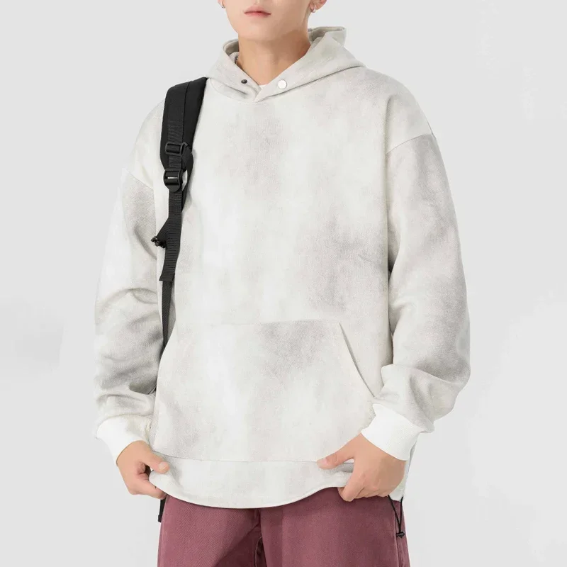 

BROWON Brand 2025 Spring Hip Hop Fashion Pullover Hoodies Men Tie-dye Design Loose Fit Autumn Oversize Men's Hoodies