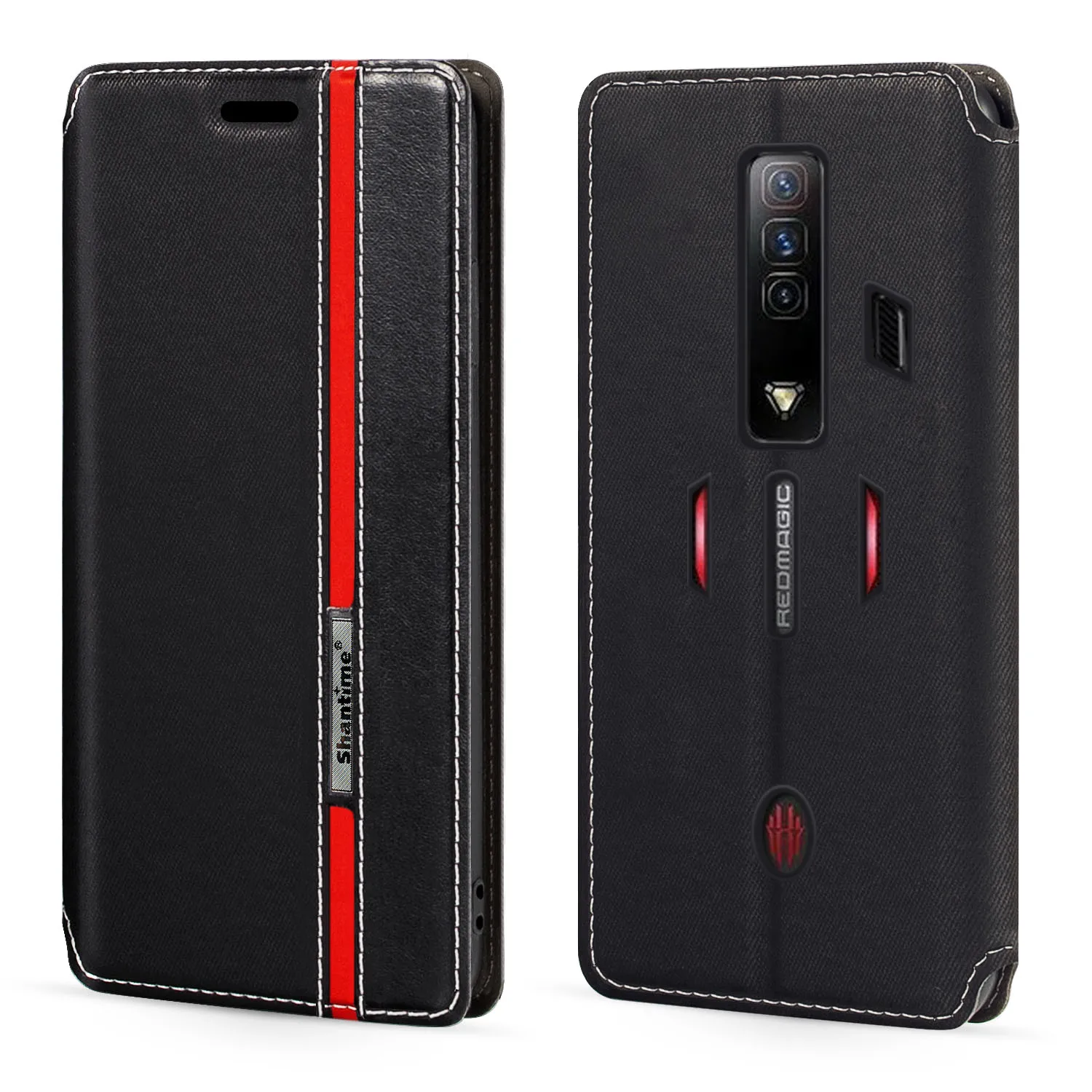 

Чехол для ZTE Nubia Red Magic 7, модный разноцветный кожаный флип-чехол с магнитной застежкой и отделением для карт 6,80 дюйма