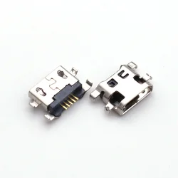 100pcs/lot 5 pin Micro USB jack socket charging port connector for HuaWei G7 Lenovo A708t S890 Alcatel 7040N